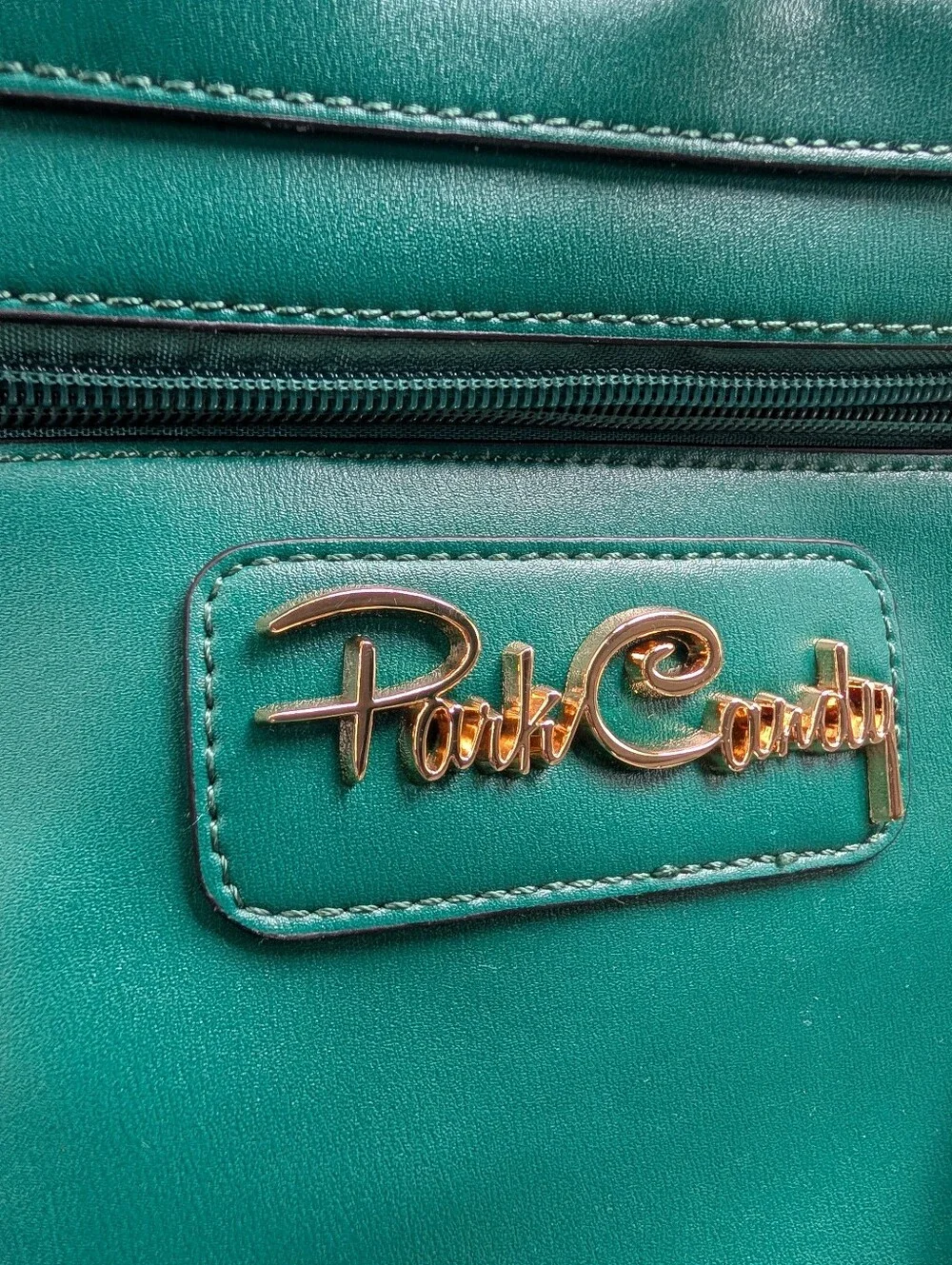 Park Candy Main Street Mailbox backpack in kelly green vegan leather.